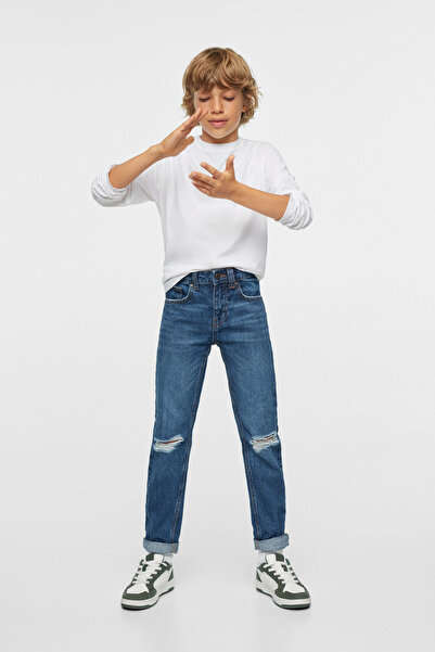 MANGO Kids 37064027 Jeans Medium Blue