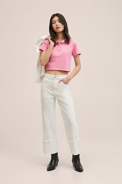 MANGO Kids Rosafarbenes Poloshirt für Mädchen