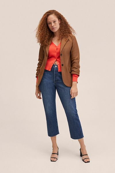 MANGO 27035759 Pulovere și Cardigane Cherry