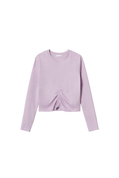 MANGO Kids Μπλουζάκι με λιλά για κορίτσι