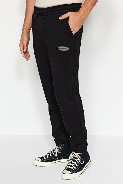 Trendyol Collection Μαύρο Oversize Jogger Sweatpants - Τσέπη τηλεφώνου, Tag TMNAW24EA00015