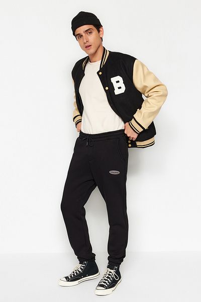 Trendyol Collection Μαύρο Oversize Jogger Sweatpants - Τσέπη τηλεφώνου, Tag TMNAW24EA00015