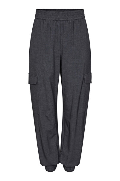 PIECES Παντελόνι Γκρι Μελανζ Ενήλικες