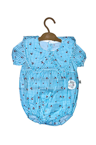 ERVA BABY kız bebek baskılı pamuklu tulum