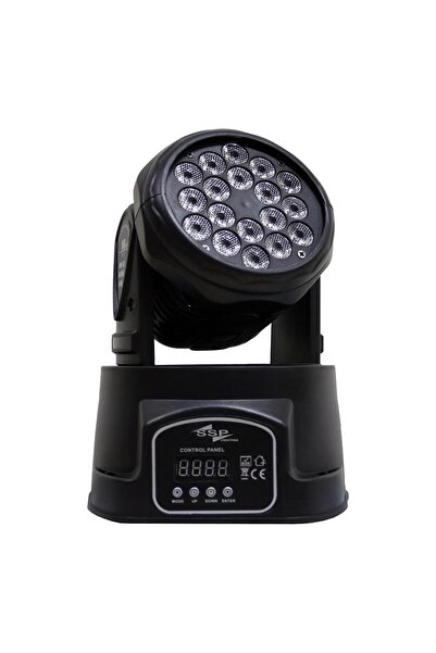 SSP Deron 18 Mini LED Moving Head Wash (Boyama) Robot Işık