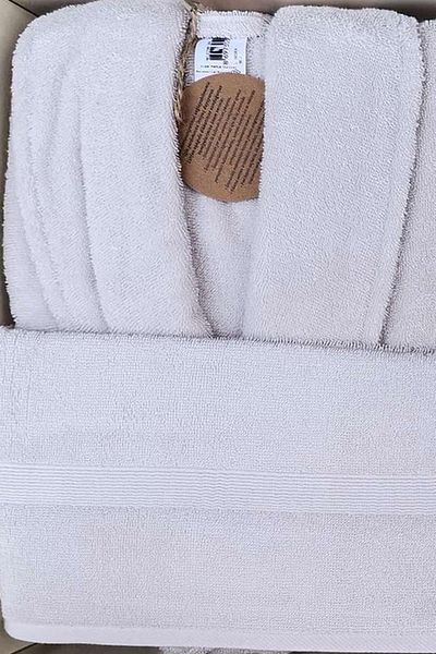 Özdilek Σετ μπουρνούζι Helezon Family Beige-Cream/Beige