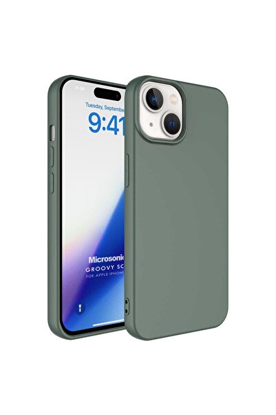 Microsonic Apple iPhone 15 Plus Kılıf Uyumlu Groovy Soft Koyu Yeşil