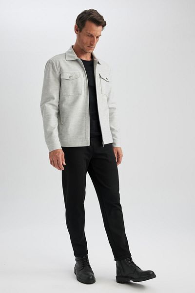 DeFacto Slim Fit Polo Collar Coat