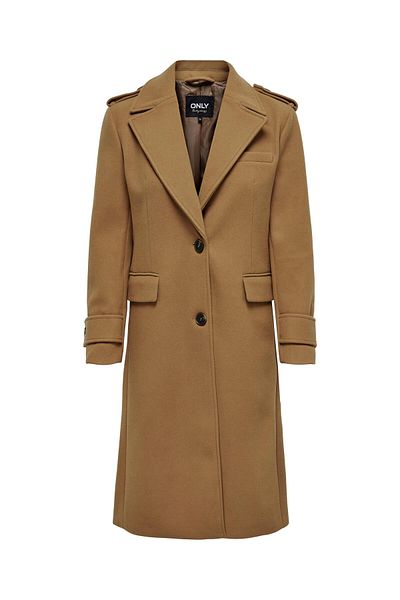 ONLY ONLEMMA FITTED LONG COAT OTW Double Breasted Collar Coat