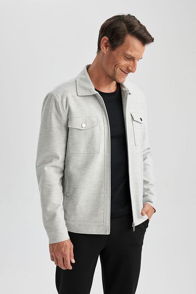 DeFacto Slim Fit Polo Collar Coat