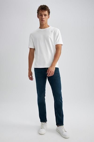 DeFacto Sergio Regular Fit Regular Fit Κανονική σωλήνωση μέσης τζιν παντελόνι R9026az23au