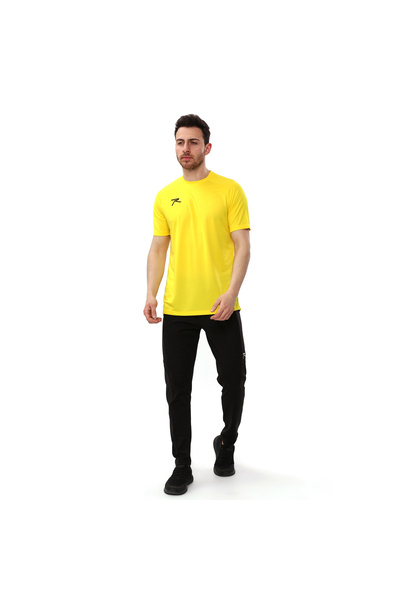 raru Velox Men's Yellow T-shirt - Short Sleeve, Technical Fabric