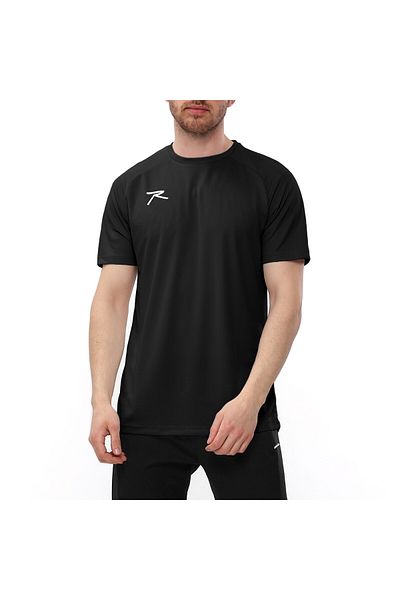 raru Μαύρο T-shirt Velox - Ανδρικό, Κοντό μανίκι, Τεχνικό Ύφασμα