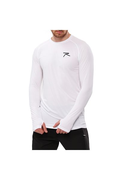 raru White Importo Technical Performance Long Sleeve Sports T-shirt
