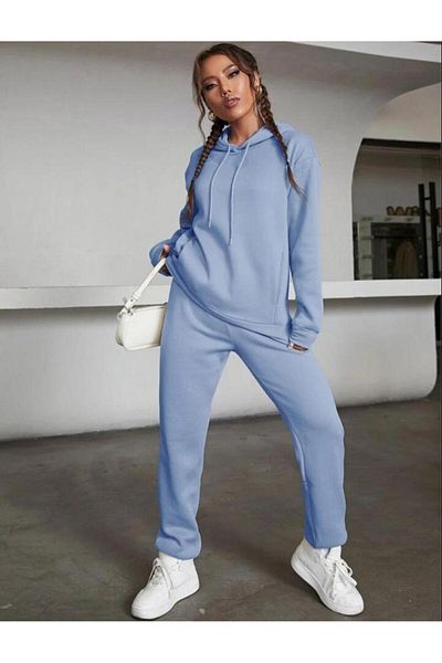 AFROGİYİM Γυναικεία μονόχρωμη φόρμα oversize