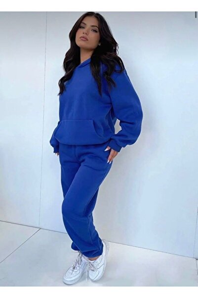 AFROGİYİM Γυναικεία μονόχρωμη φόρμα oversize