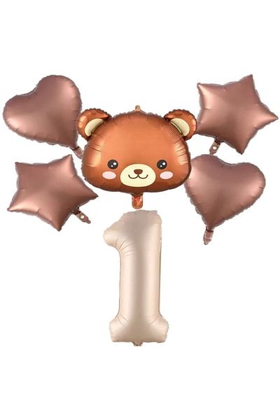 DÜVENCİ TİCARET CUTE BEAR HEAD FOIL BALLOON SET