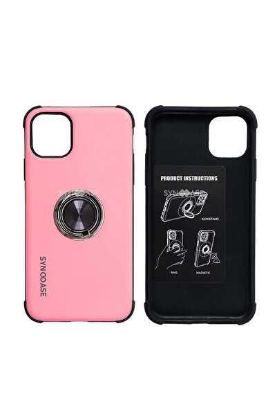 SyncCase Iphone 11 Pro Max Kılıf Ile Uyumlu Telefon Kılıfı Darbeye Dayanıklı Telefon Kabı Pembe