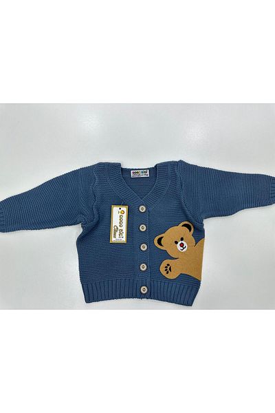 gogo bici Model de tricotaj Cardigan cu ursuleț
