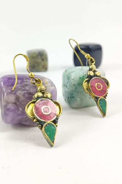 Ayya Aksesuar Boho Ethnic Handmade Earrings Saphir Handmade Earrings Ohrringe
