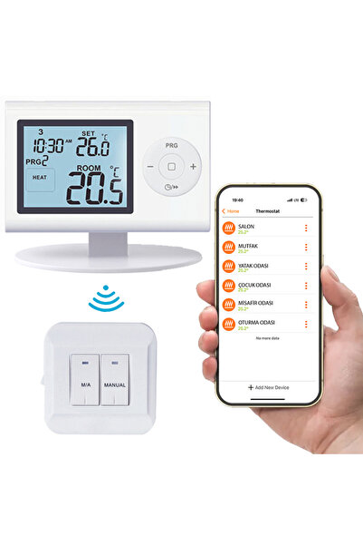 Hexa Controls Akıllı Kombi Termostatı Rt226-p3 Kablosuz Ve Wifi -