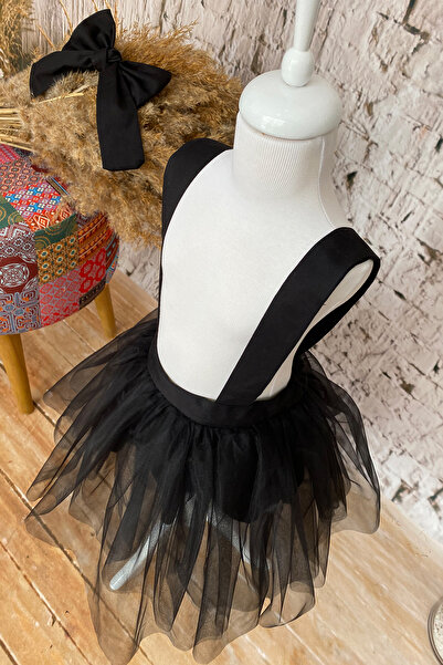 Shecco Babba Black Girl's Tutu Dress Bandana Suit 1-10 Years Old Birthday Dress