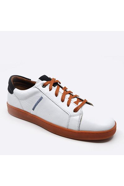 Fosco Genuine Leather White Sneaker Sports Men's Shoes 9882 105