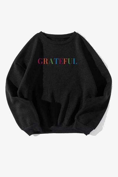 Rokeby Hanorac oversize cu imprimeu Grateful pentru femei