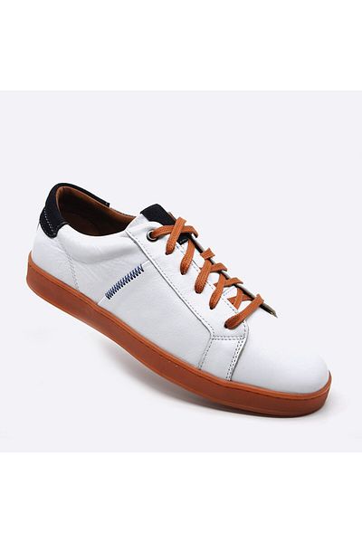 Fosco Genuine Leather White Sneaker Sports Men's Shoes 9882 105