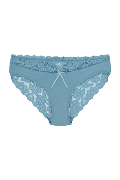 Zena Slip pentru femei din bumbac, 5 piese, cu dantelă în talie și spate