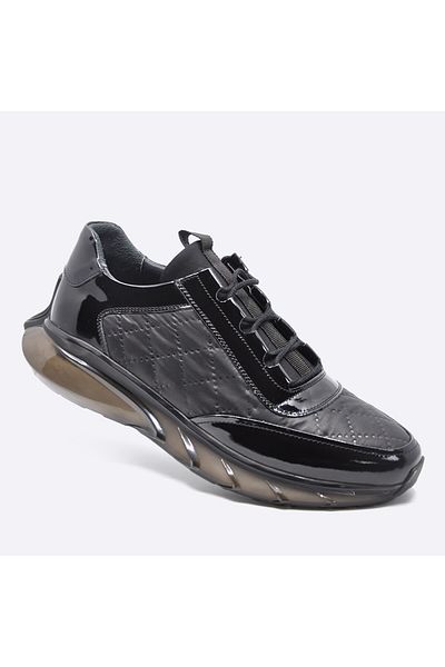 Fosco Genuine Leather Sneaker Men's Shoes Black 9871 100
