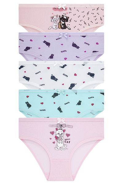 biyokids Pachet de 5 chiloți colorați pentru fete