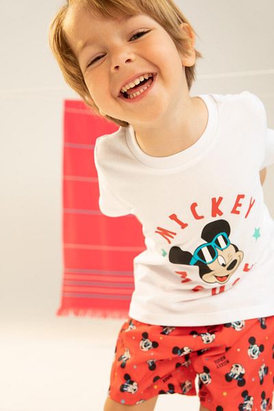 DeFacto Set aus T-Shirt und Badeshorts mit T-Shirt und Badeshorts von Disney Mickey & Minnie für Babys