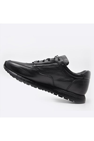 Fosco Hakiki Deri Siyah Sneaker Erkek Ayakkabı 2773 306