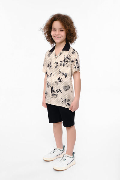 Doctor junior Cămașă cu mânecă scurtă și guler deschis pentru băieți