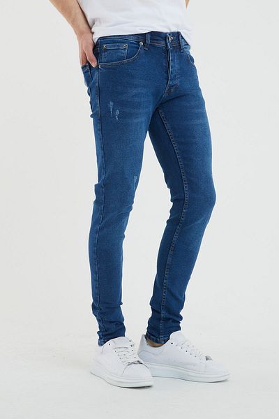 Newtime Ανδρικό παντελόνι Blue Nails Skinny Fit Lycra