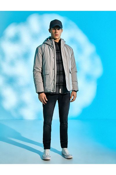 Koton Hooded Anorak Coat Pocket Detailed Waterproof
