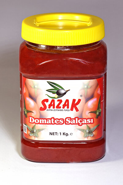 sazak zeytin zeytinyağı Domates Salçası 1 KG Ev Yapımı Katkısız Doğal