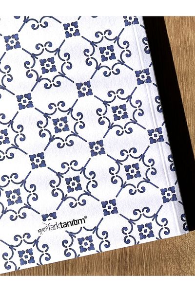 Fark Tanıtım American Binding, A5 Unlined Notebook, 64 Sheets, 90gsm paper (MEDITERRANEAN PATTERN COVER DESIGN)