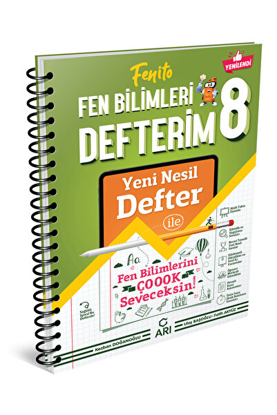 Arı Yayıncılık Arı Yayınları 8 Sınıf Fen Bilimleri Defterim Fenito