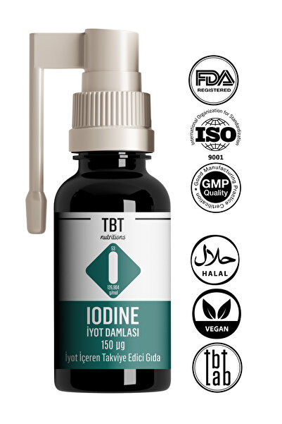 TBT Türkiye'nin Tercihi: Iyot Damla - Takviye Edici Gıda - Boğaz Spreyi| 20 Ml |