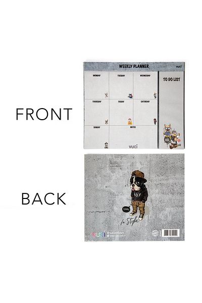 Şeker Ofisi Desktop Weekly Planner Notebook Dog