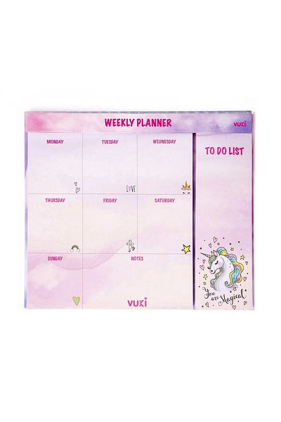 Şeker Ofisi Desktop Weekly Planner Notebook Unicorn