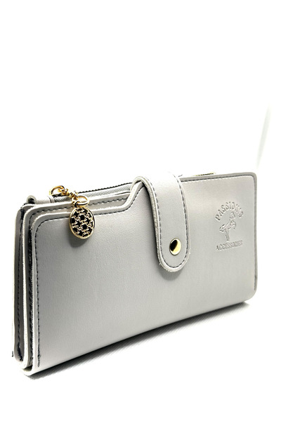 sinbEsg Спеціальний дизайн жіночий гаманець з сірою блискавкою та 3 відділеннями для карток