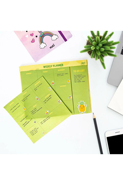 Şeker Ofisi Desktop Weekly Planner Notebook Pineapple