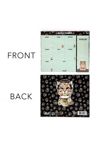 Şeker Ofisi Desktop Weekly Planner Notebook Cat