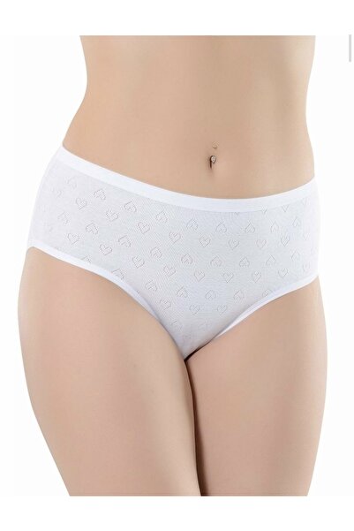 Belinay Women's 12 Pack Heart Patterned High Waist 100% Cotton Comfortable Fit Bato Panties