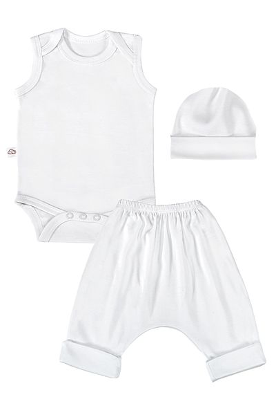 tinylamb Snow Star Unisex 3 Piece Baby Hospital Discharge Set 100% Organic Cotton Combed Newborn Gift Set