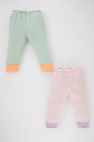DeFacto Baby Girl Slogan Printed Long Sleeve Combed Cotton 4-Piece Epijama