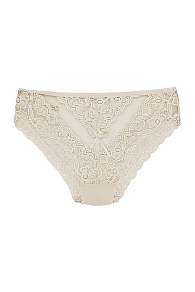 NARIYA Women's Panties Tulle Back Bow Lace Slip Fancy Women's Slip Daily Panties Comfortable Underpants Underwear